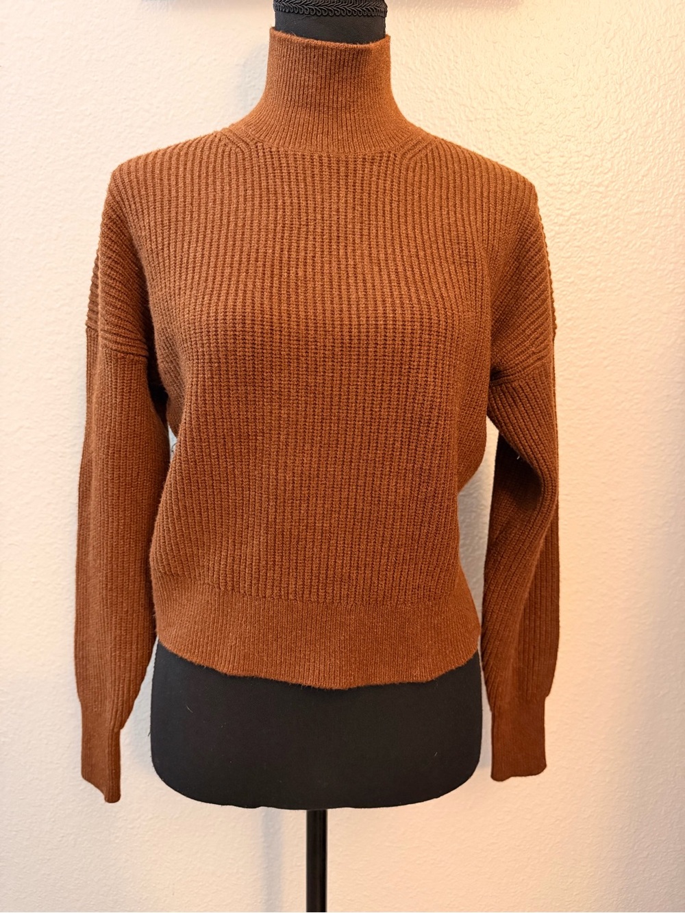 J. Crew Ribbed Turtleneck Sweater - Chestnut Brown